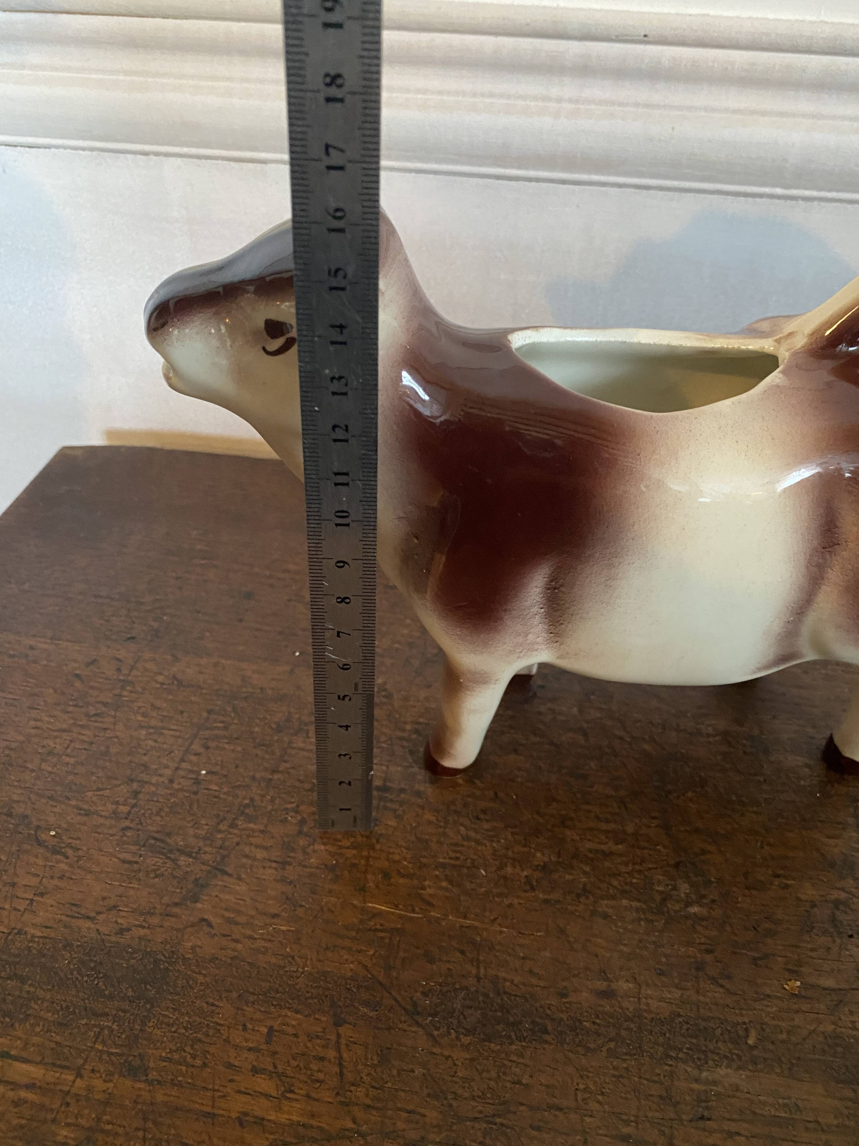 Milk jug - Cow motif - vintage ceramic