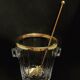 Ice bucket, moulded crystal made in Belgium by Val Saint Lambert