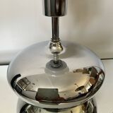 Vintage lamp in opaline and chrome metal