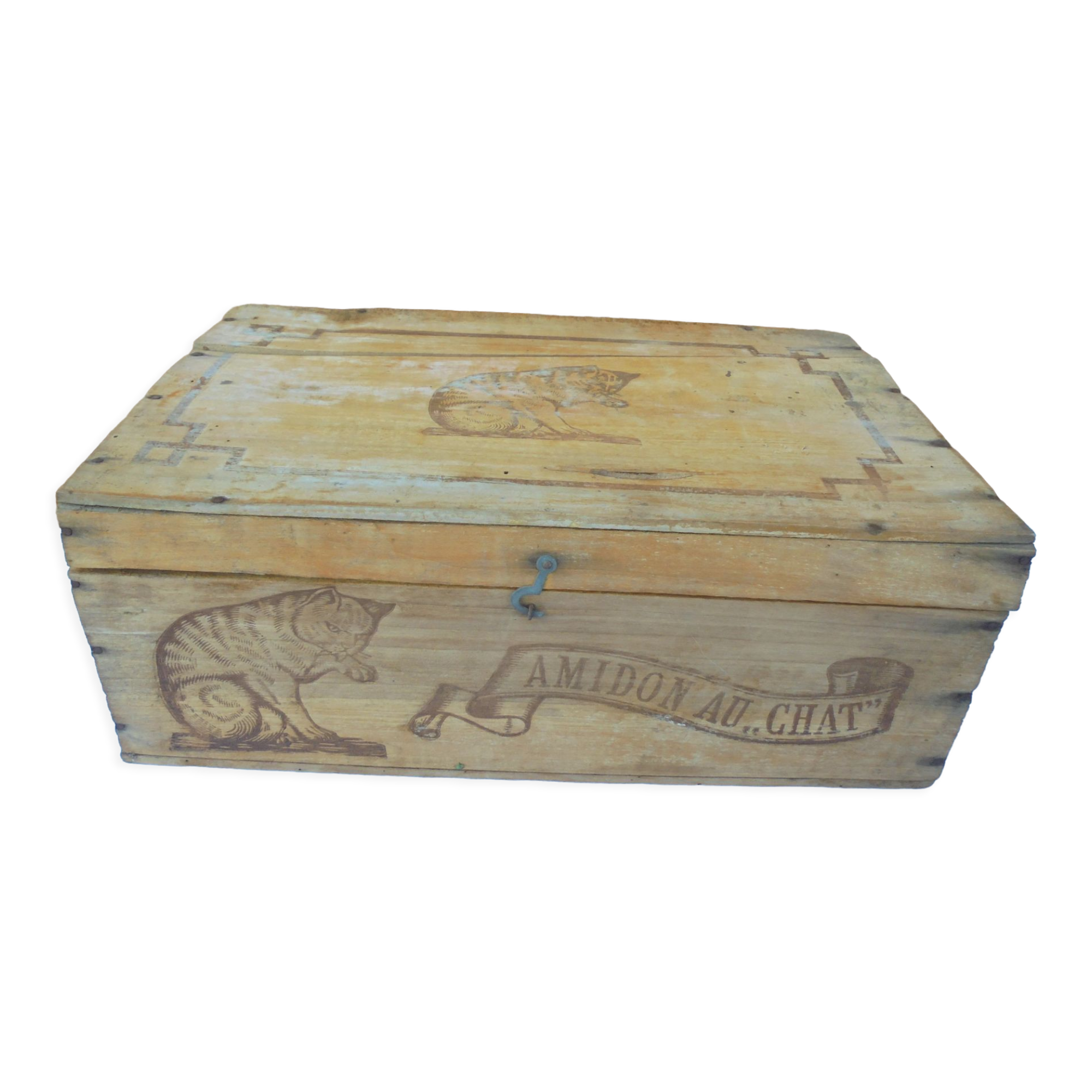 Wooden Crate Starch with cat Hoffmann