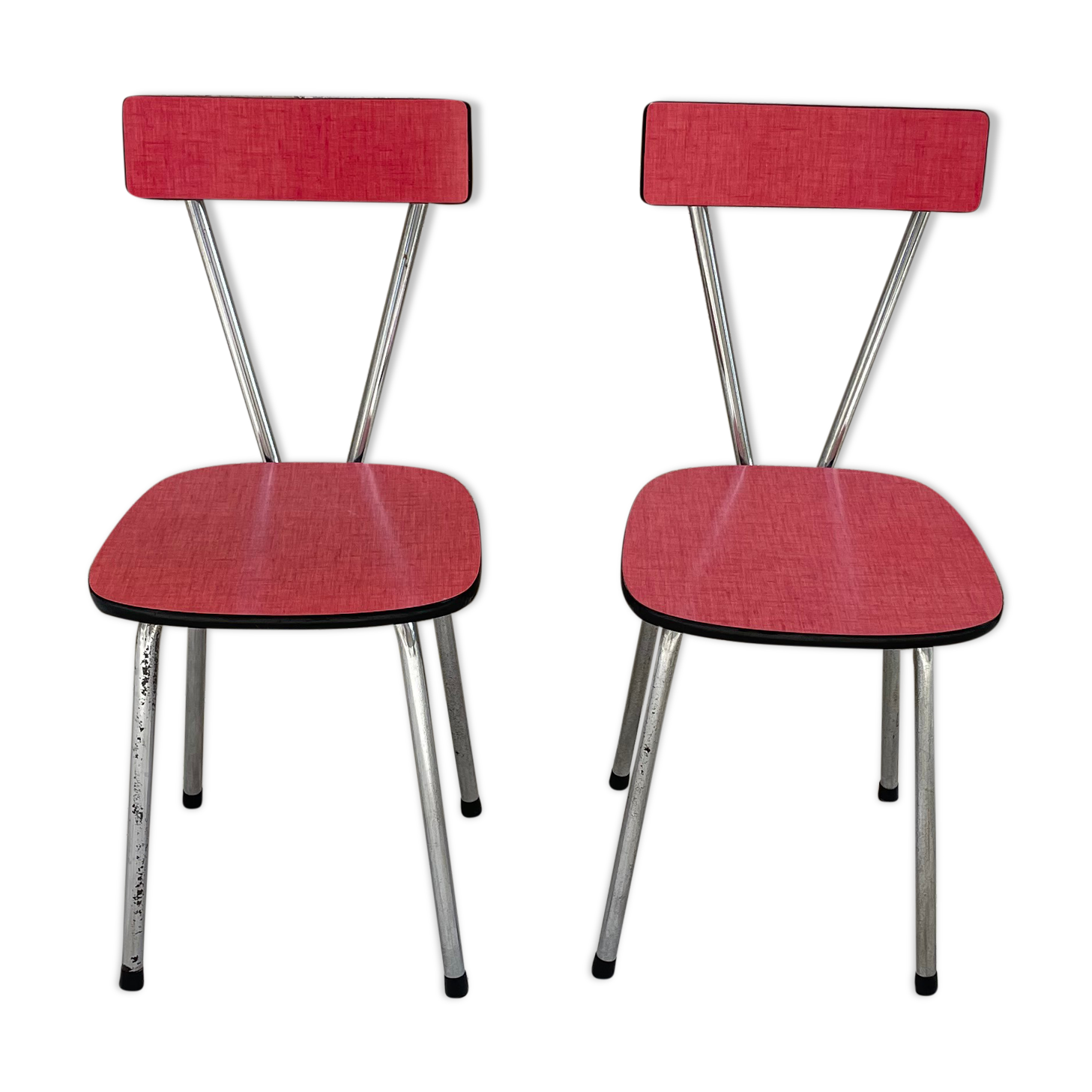 Pair of formica chairs 60s