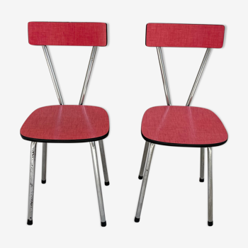 Pair of formica chairs 60s