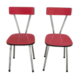 Pair of formica chairs 60s