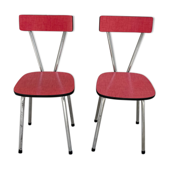 Pair of formica chairs 60s
