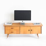 Vintage low sideboard / TV cabinet (former dressing table). France, 1960s