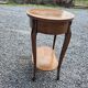 Louis XV style bedside table in cherry wood marquetry