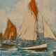 Old painting, Marine, signed and dated 1900