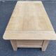 Renovated coffee table in solid oak 1980