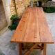 Guinguette table on natural wood trestles