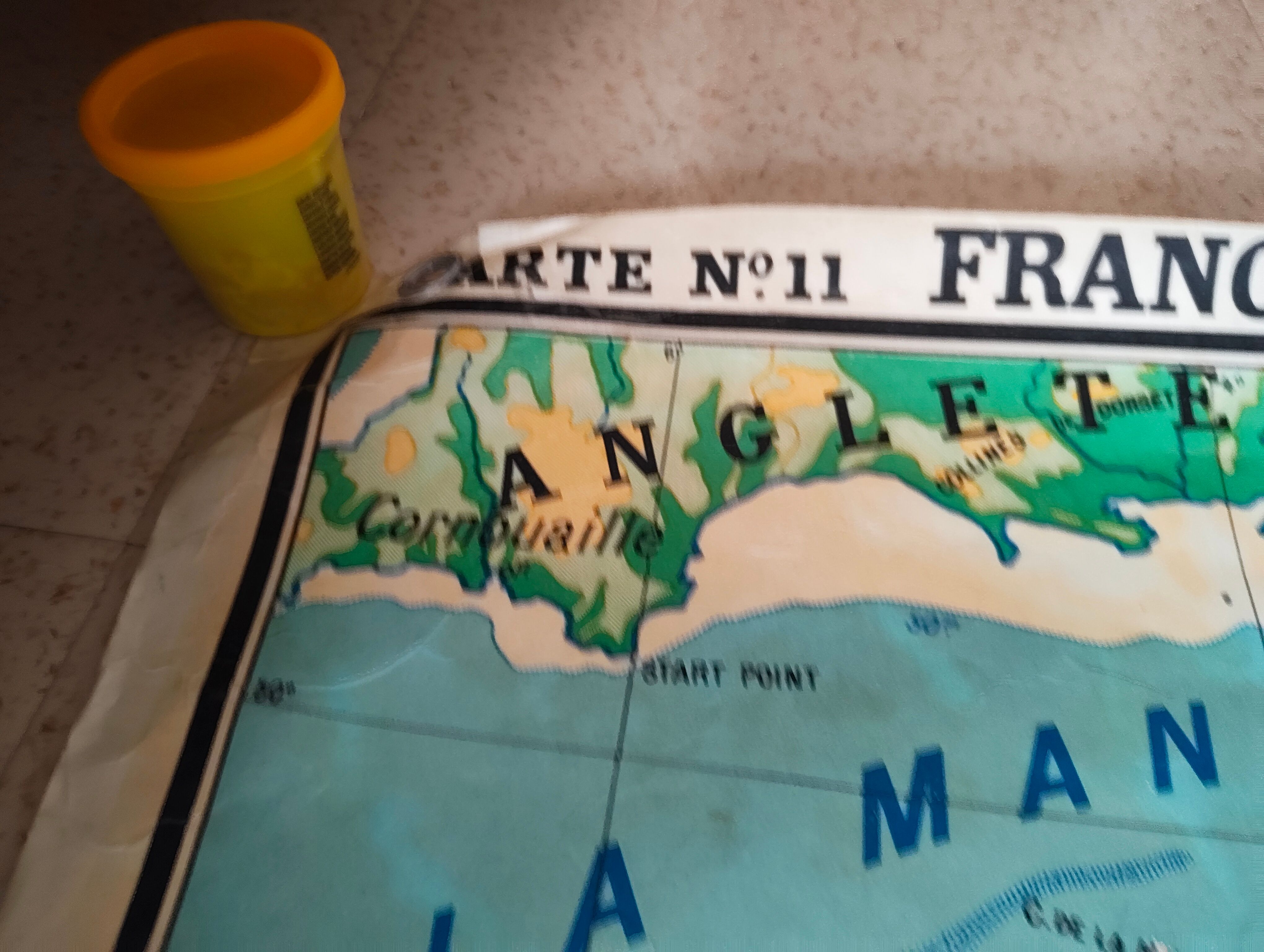 Physical map of France Kaeppeln