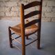 Suite de 4 chaises brutalistes paillées de George Robert