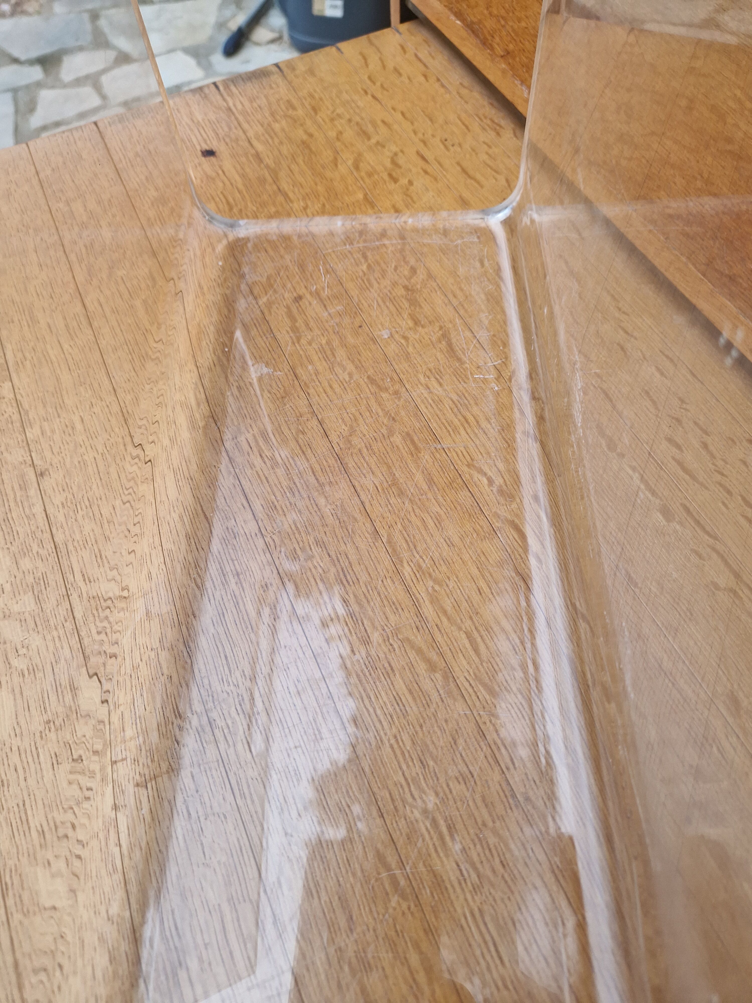 Vintage David Lange plexiglass magazine holder