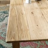 Solid oak farmhouse table 220 X 80 cm