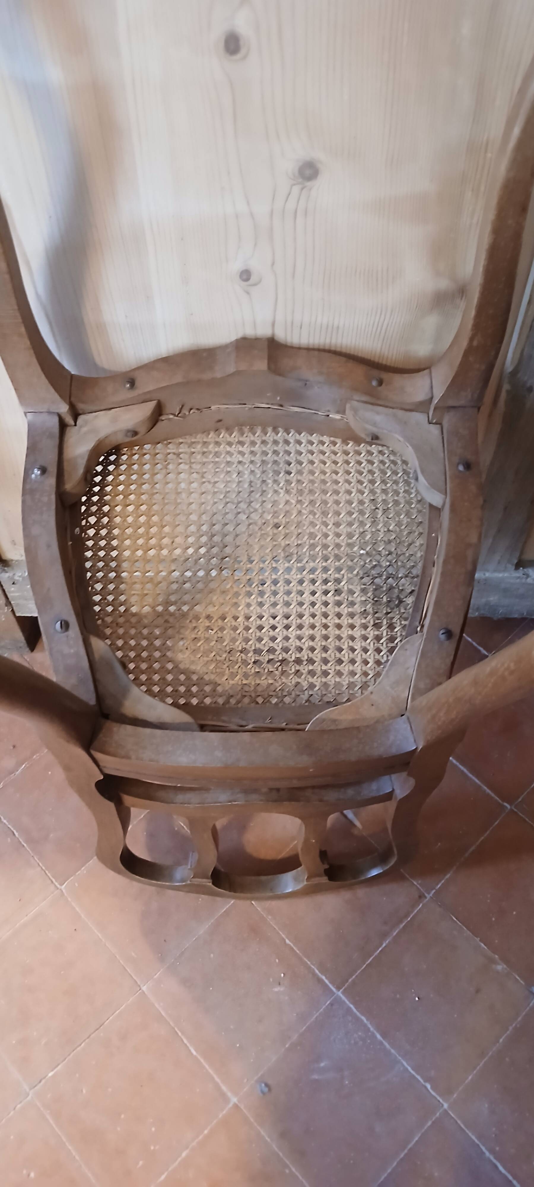 cane seating wooden chairs Regency style