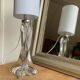 Vintage twisted crystal lamp, 25 cm, newly rewired • Decorative