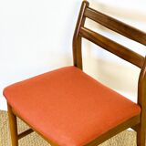4 Scandinavian teak chairs 1960