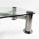 Pace Postmodern Coffee Table 1980s Vintage Retro Italy Chrome Glass
