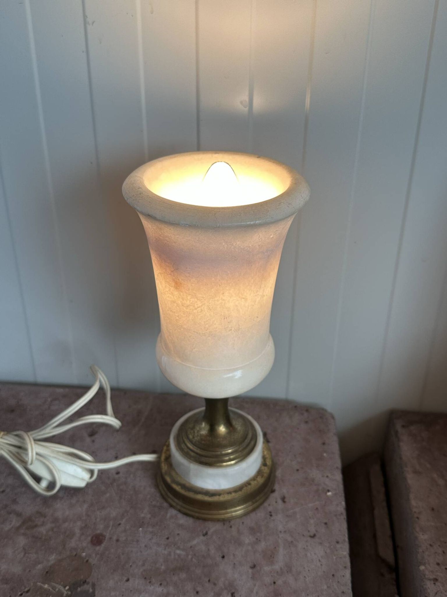 Alabaster table lamps, 1950s, set of 2