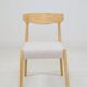 Pair of linen dining chairs