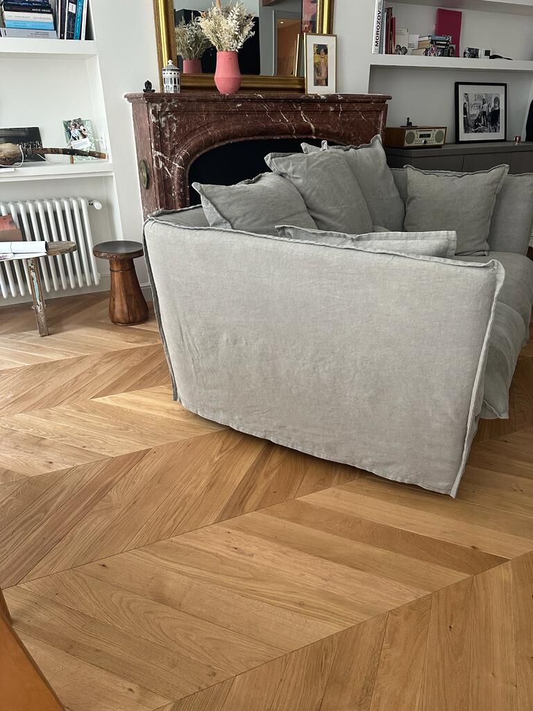 Sofa Paros 2 places Linen Gray