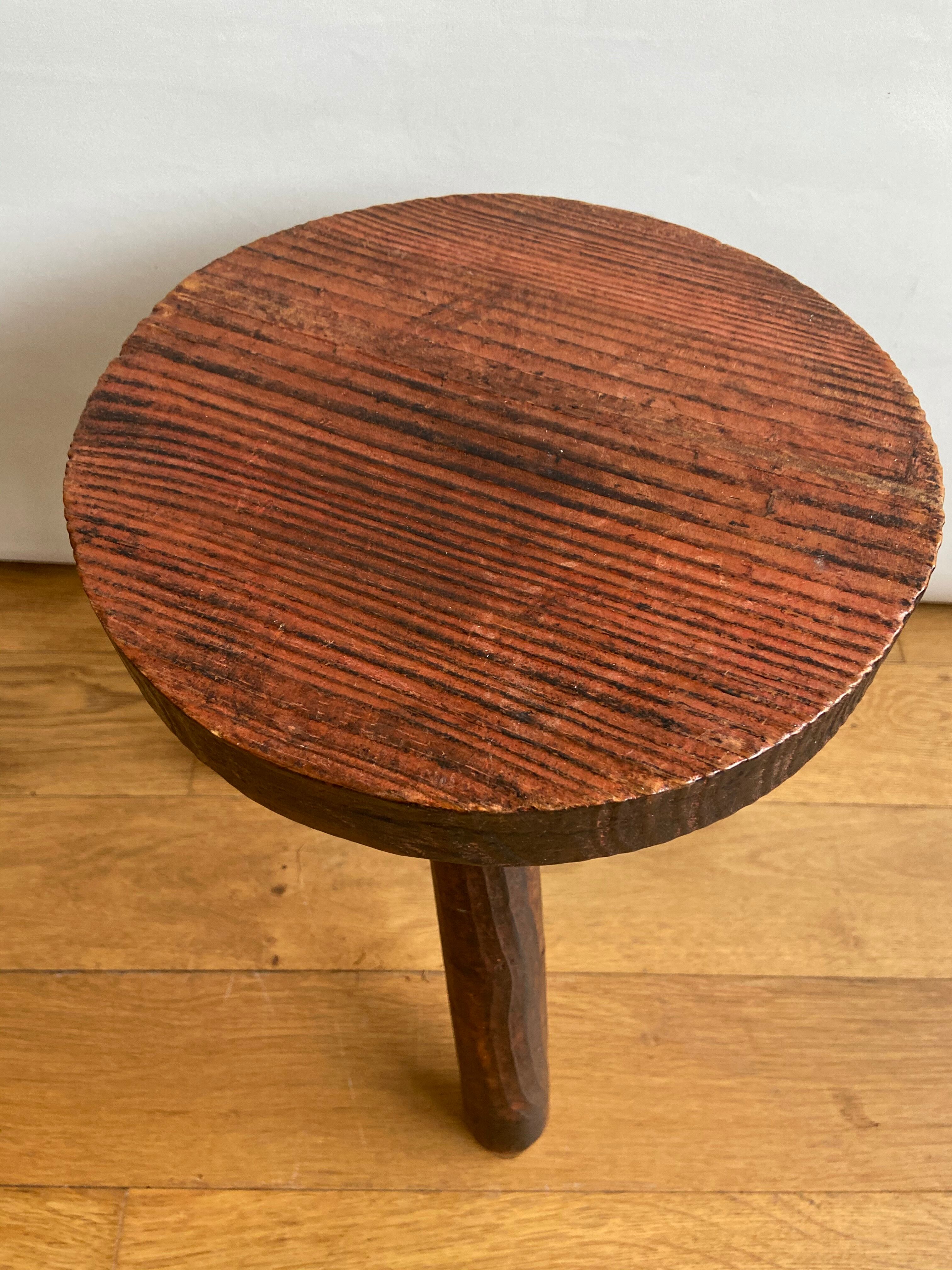 Wooden tripod stool