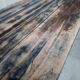 Patinated oak farm table