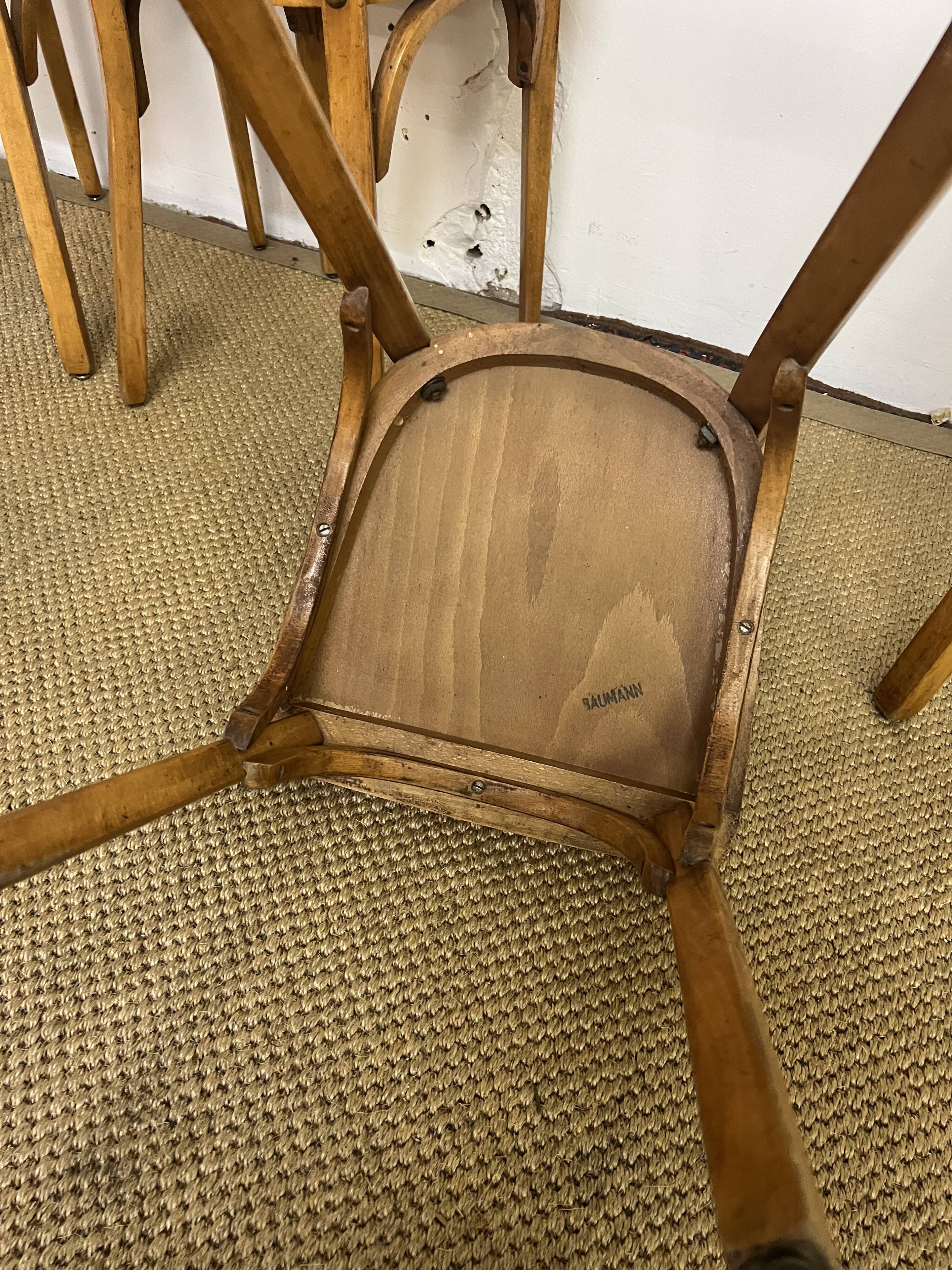 5 Baumann bistro chairs
