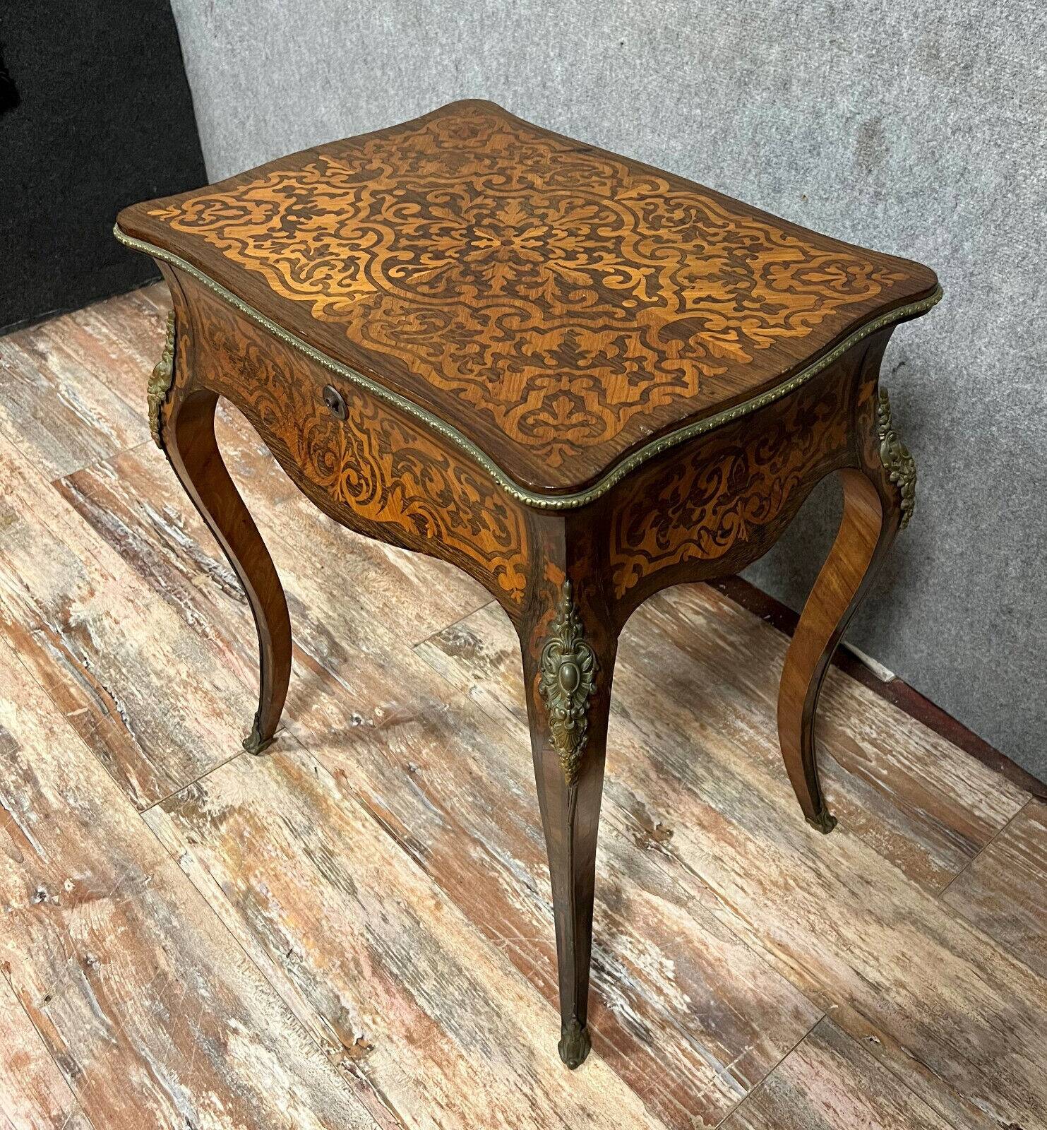 Meuble époque Napoléon III en marqueterie Boulle vers 1850