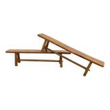 Pair of 2m elm benches
