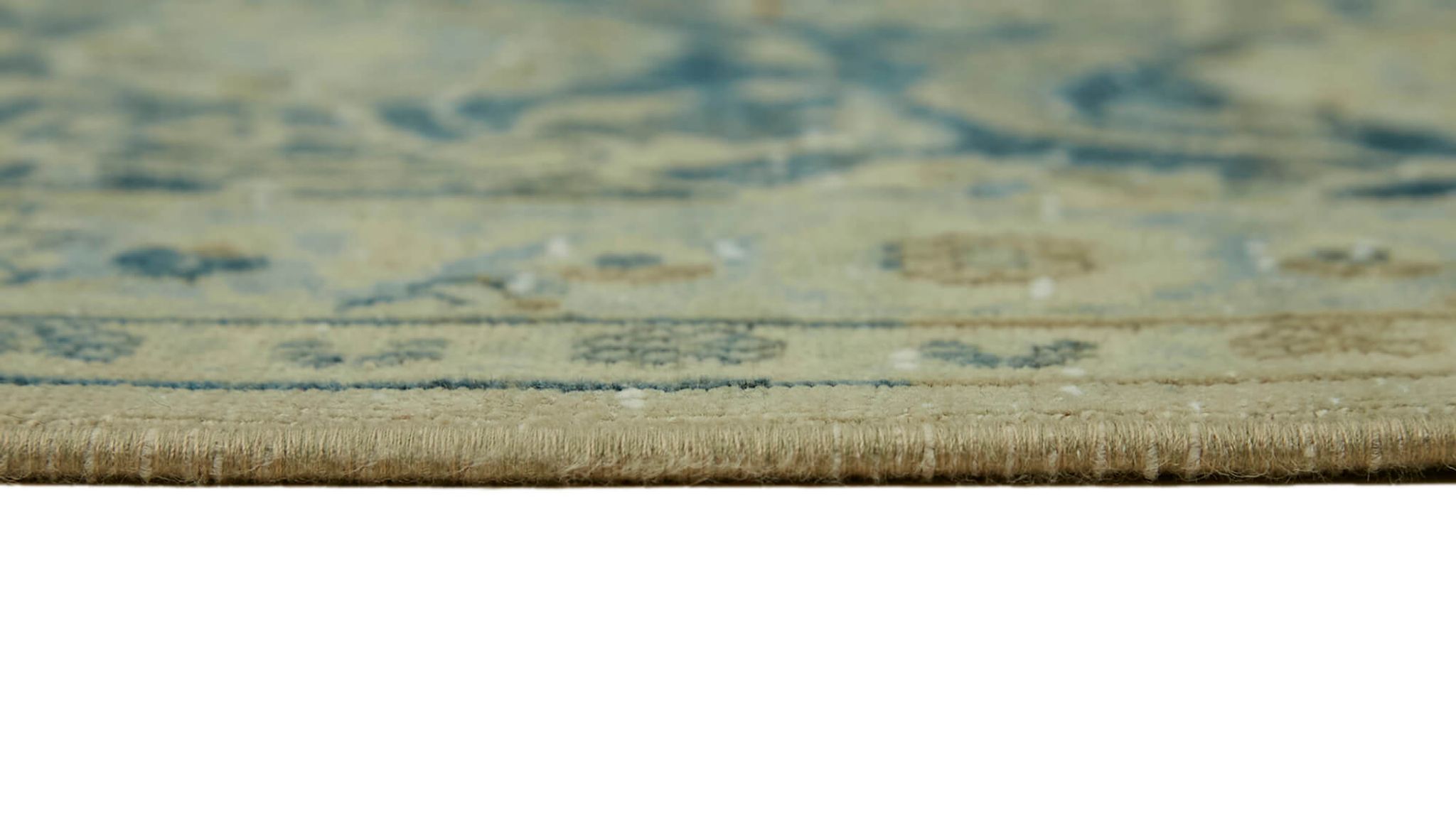 Hand-Knotted Persian One of a Kind 1970s 270 cm x 366 cm Beige Wool Carpet