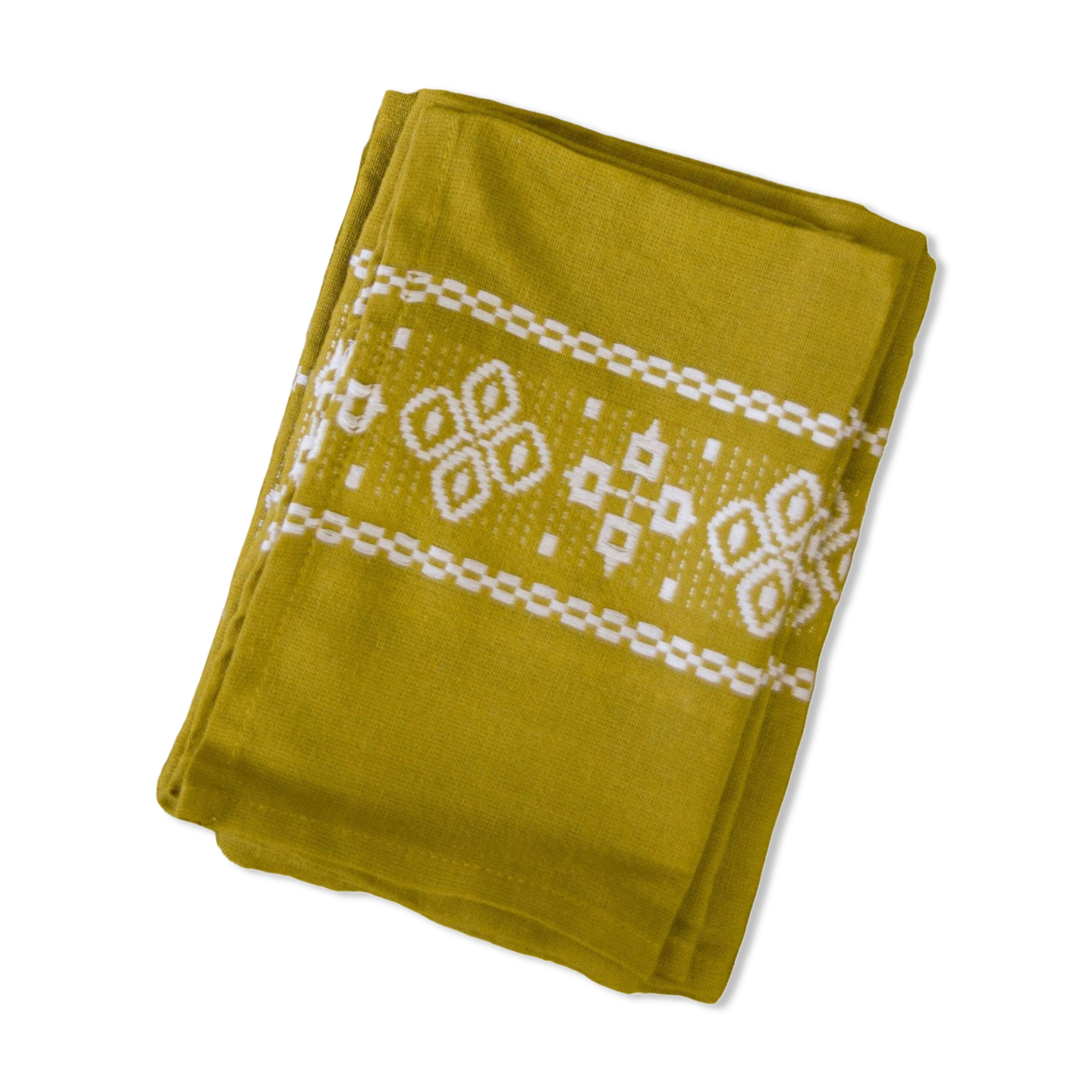 Basque pattern towel, mustard
