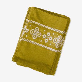 Basque pattern towel, mustard