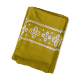 Serviette motif Basque, moutarde
