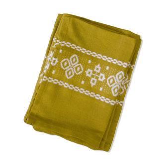 Basque pattern towel, mustard