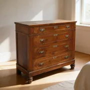 Antique Italian walnut chest of drawers dating to the late 19th centur