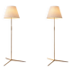 Brass floor lamp attributed to Svend Aage Holm Sorensen.