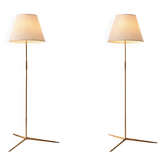 Brass floor lamp attributed to Svend Aage Holm Sorensen.