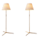 Brass floor lamp attributed to Svend Aage Holm Sorensen.