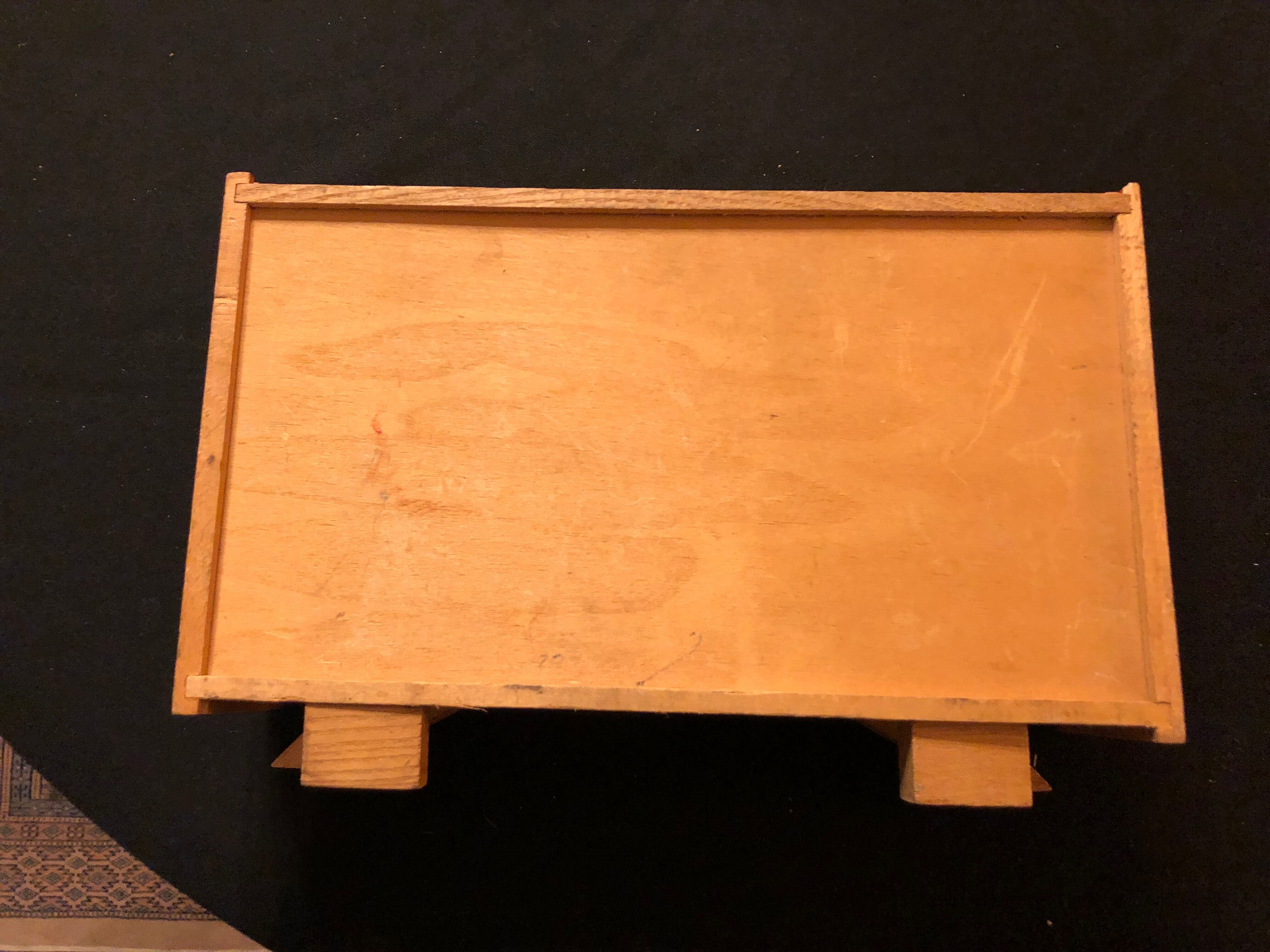 Vintage wooden doll cabinet