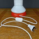 Vintage table lamp in white opaline glass, Italy, 1970s