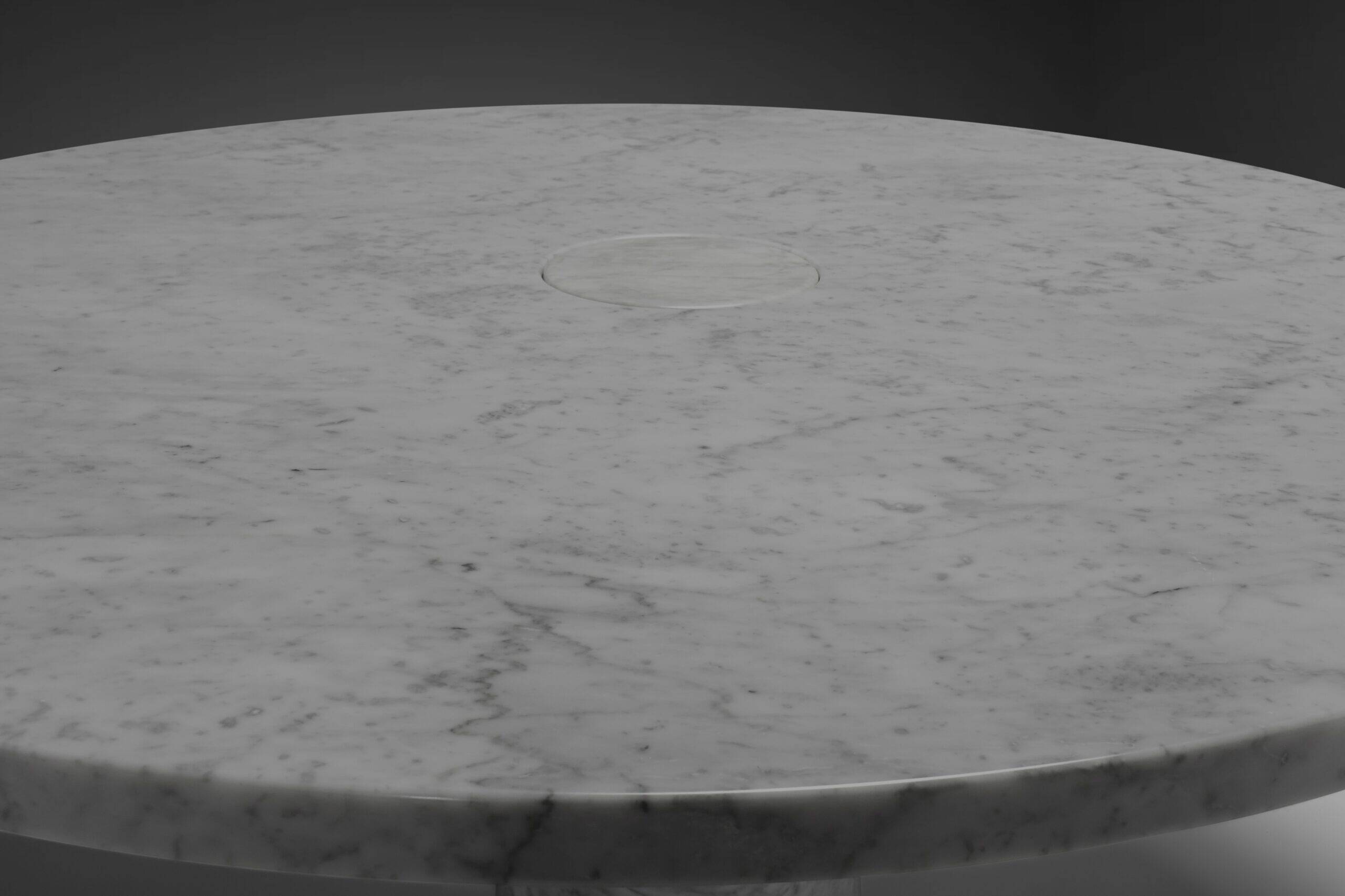 Original "Eros" dining table in Carrara marble by Angelo Mangiarotti, Italy