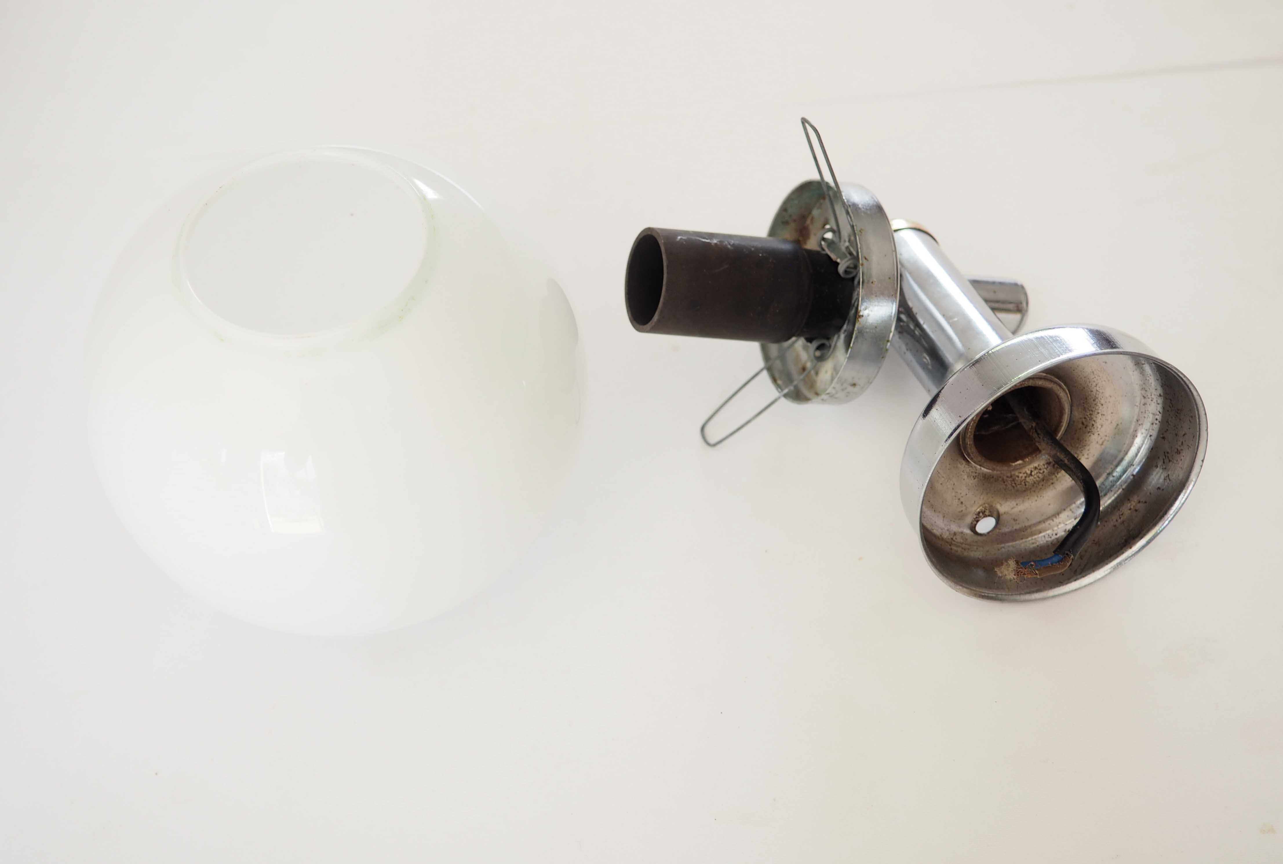 Opaline ball wall lamp