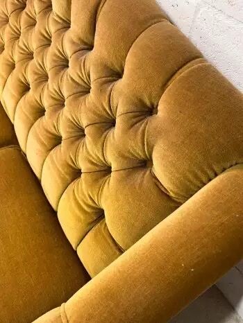 Vintage ochre yellow sofa