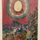 Paysage soleil abstrait XXe