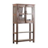 Vintage display case in natural wood