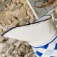 Blue checkered enamel jug - and its basin