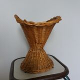 Rattan basket wicker vase cut