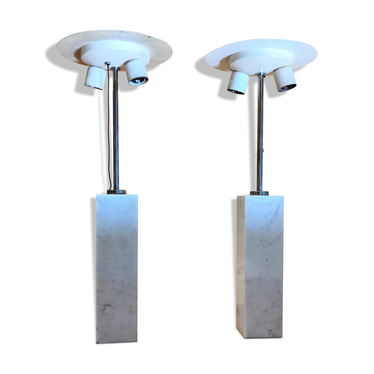 Florence Knoll lamps in square marble, Knoll International 1960