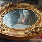 Oval mirror XIXth 43x56cm