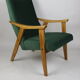Vintage Velvet Green Armchair  1970s